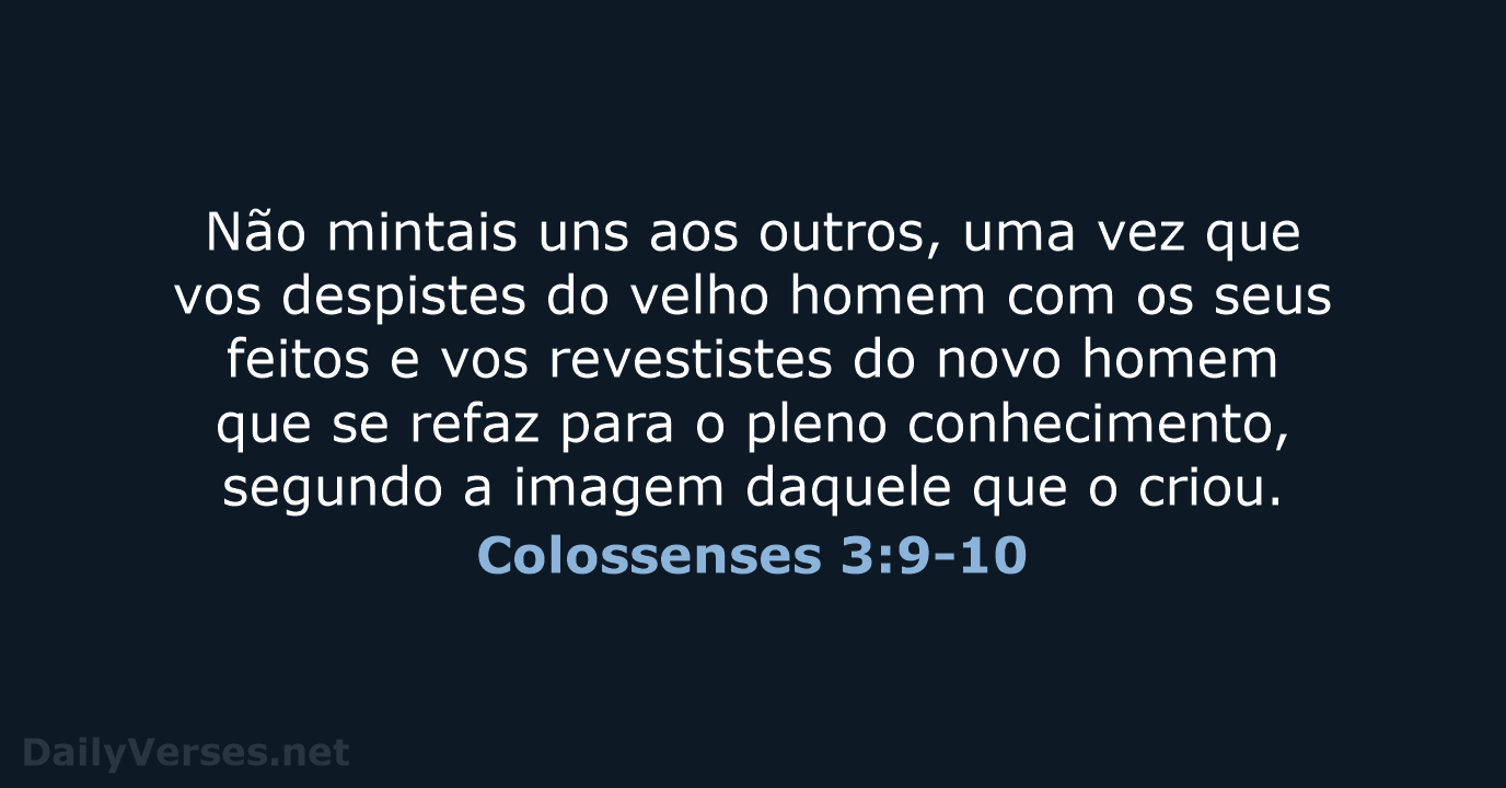 Colossenses 3:9-10 - ARA