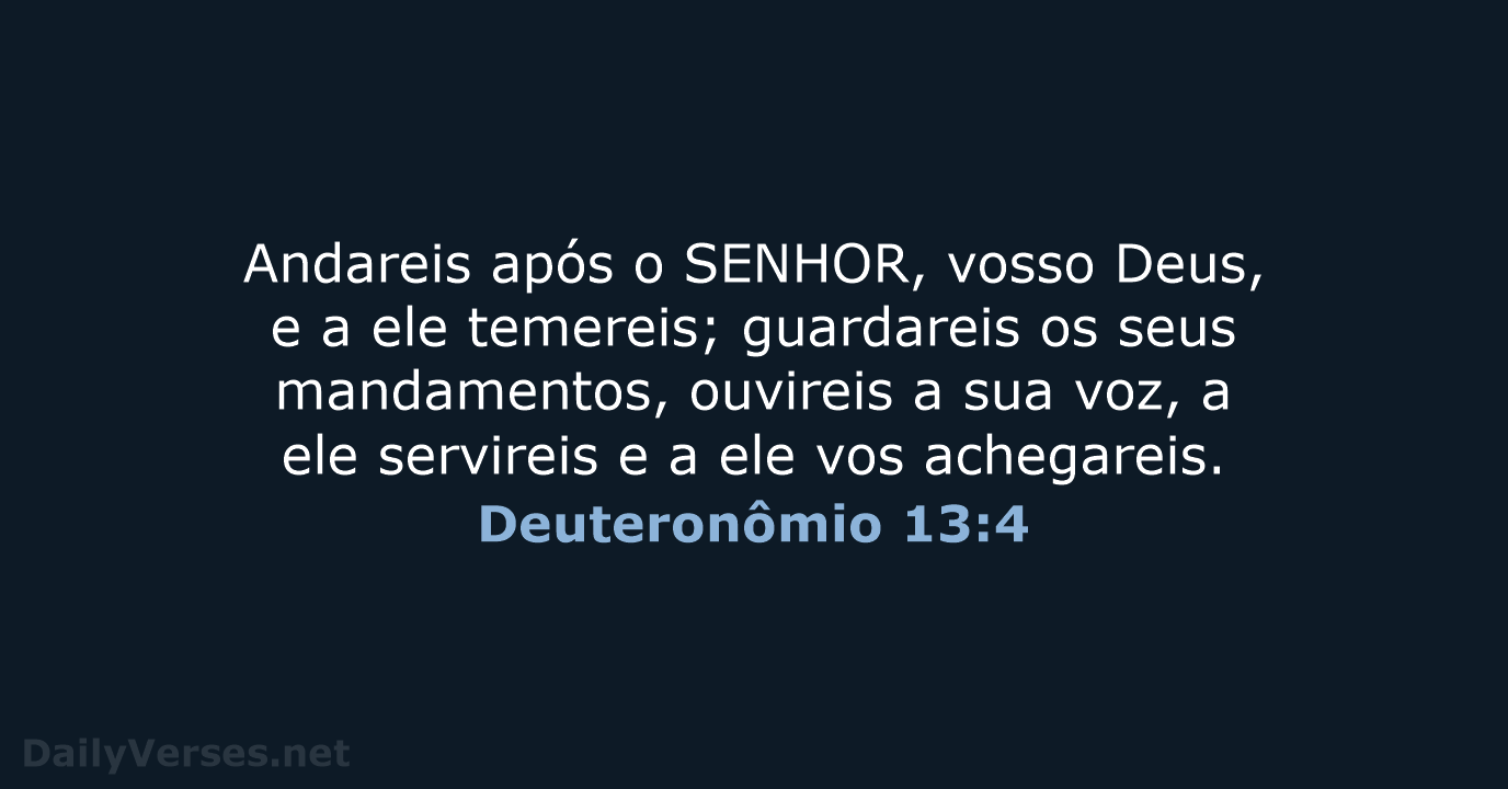 Deuteronômio 13:4 - ARA