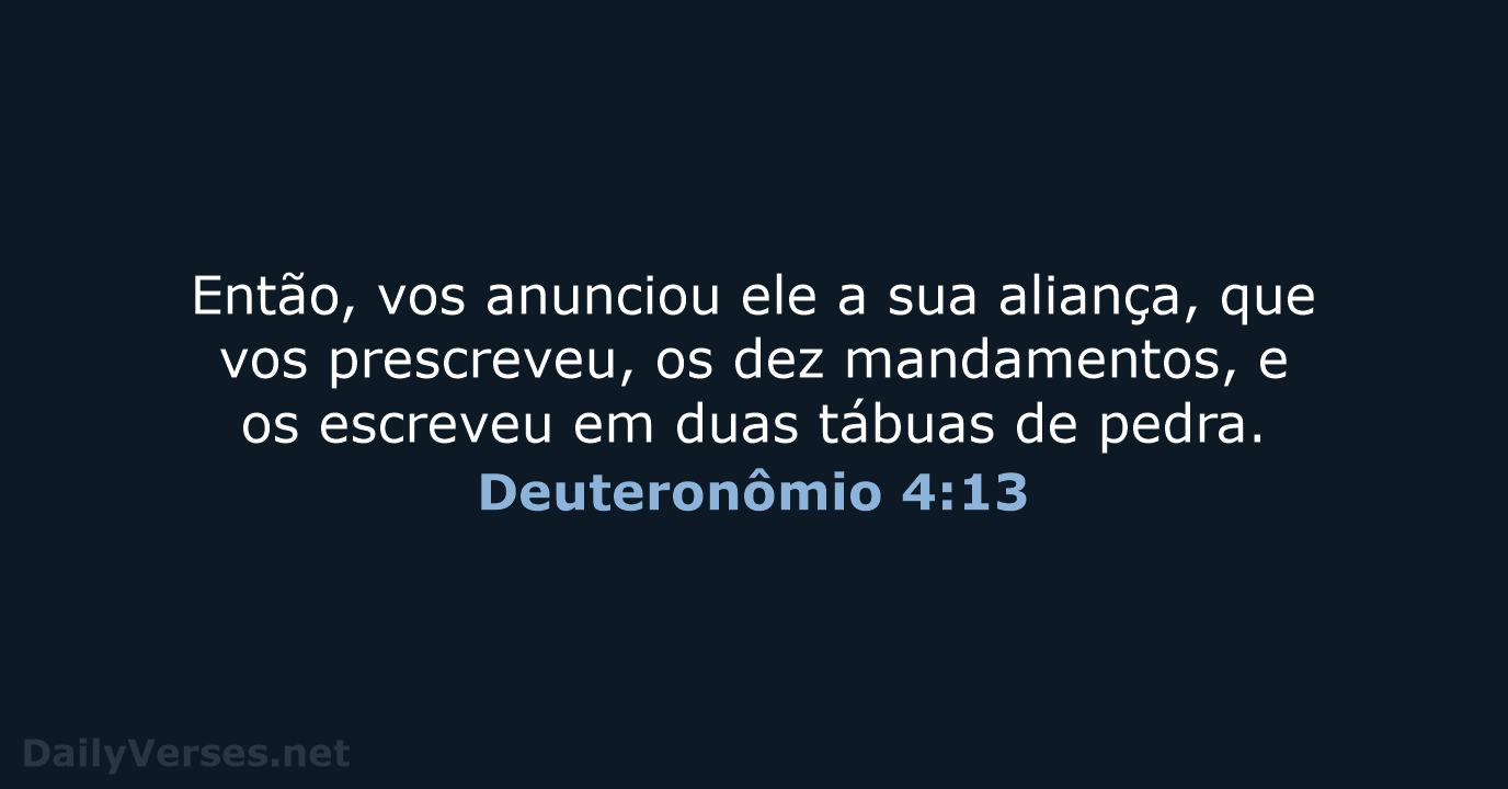 Deuteronômio 4:13 - ARA