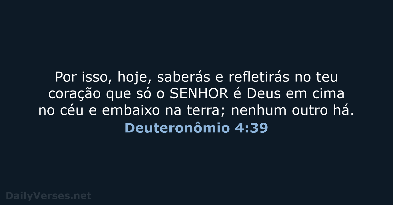 Deuteronômio 4:39 - ARA