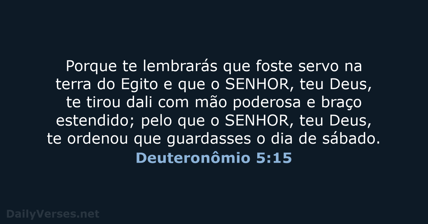 Deuteronômio 5:15 - ARA