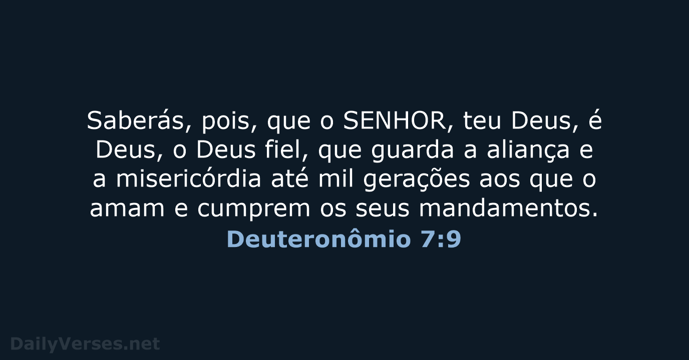 Deuteronômio 7:9 - ARA