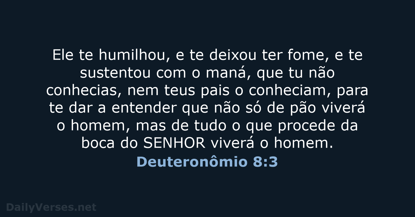 Deuteronômio 8:3 - ARA