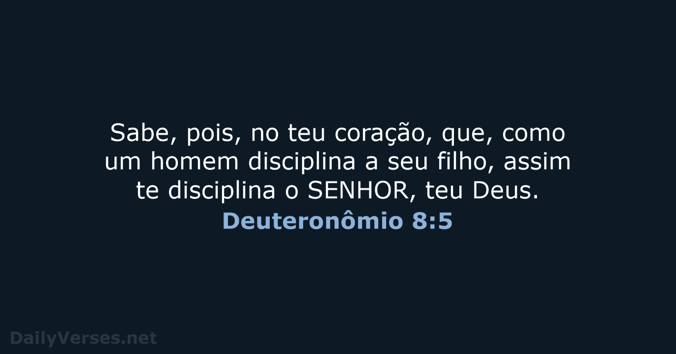 Deuteronômio 8:5 - ARA