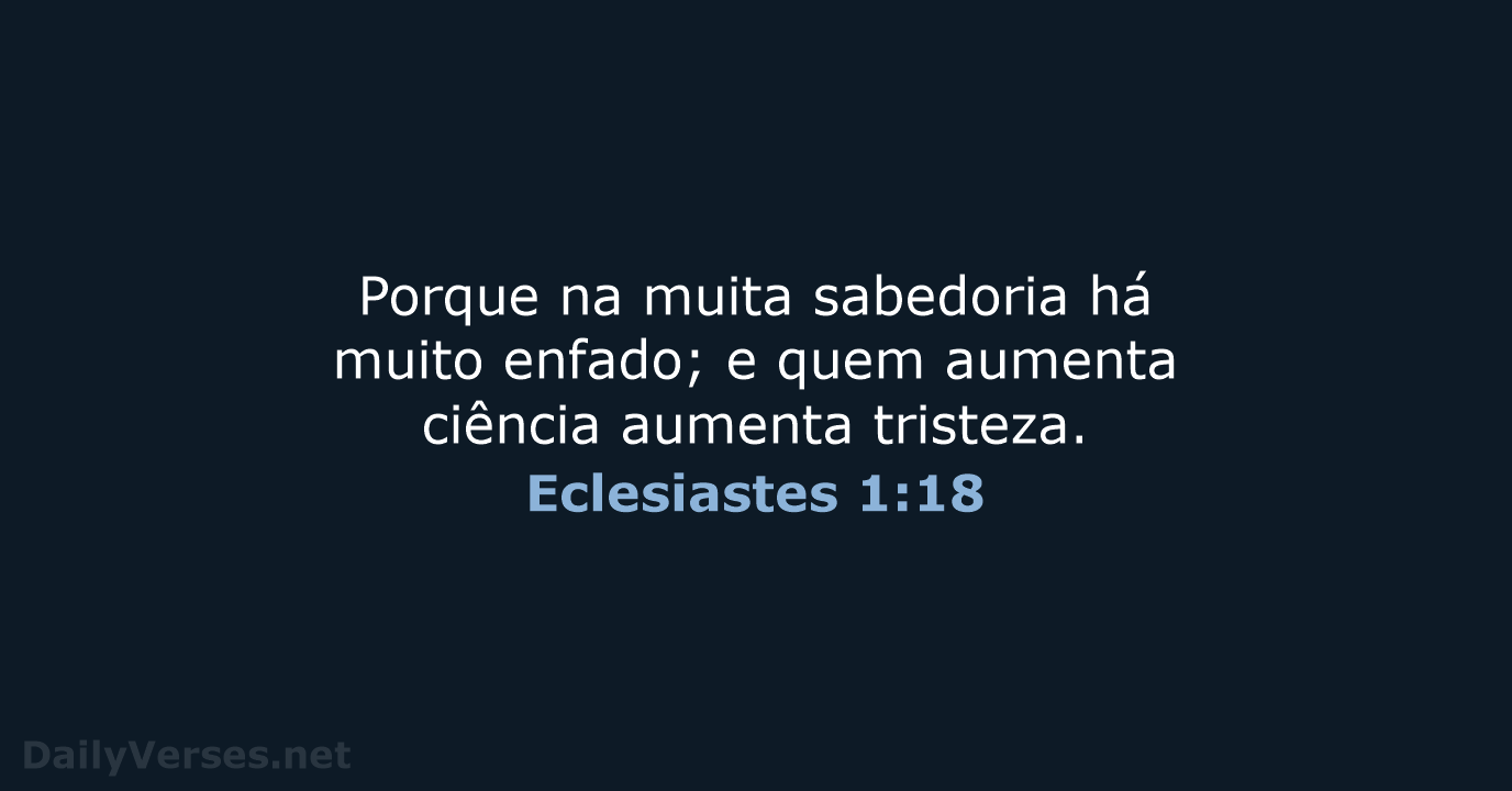 Eclesiastes 1:18 - ARA