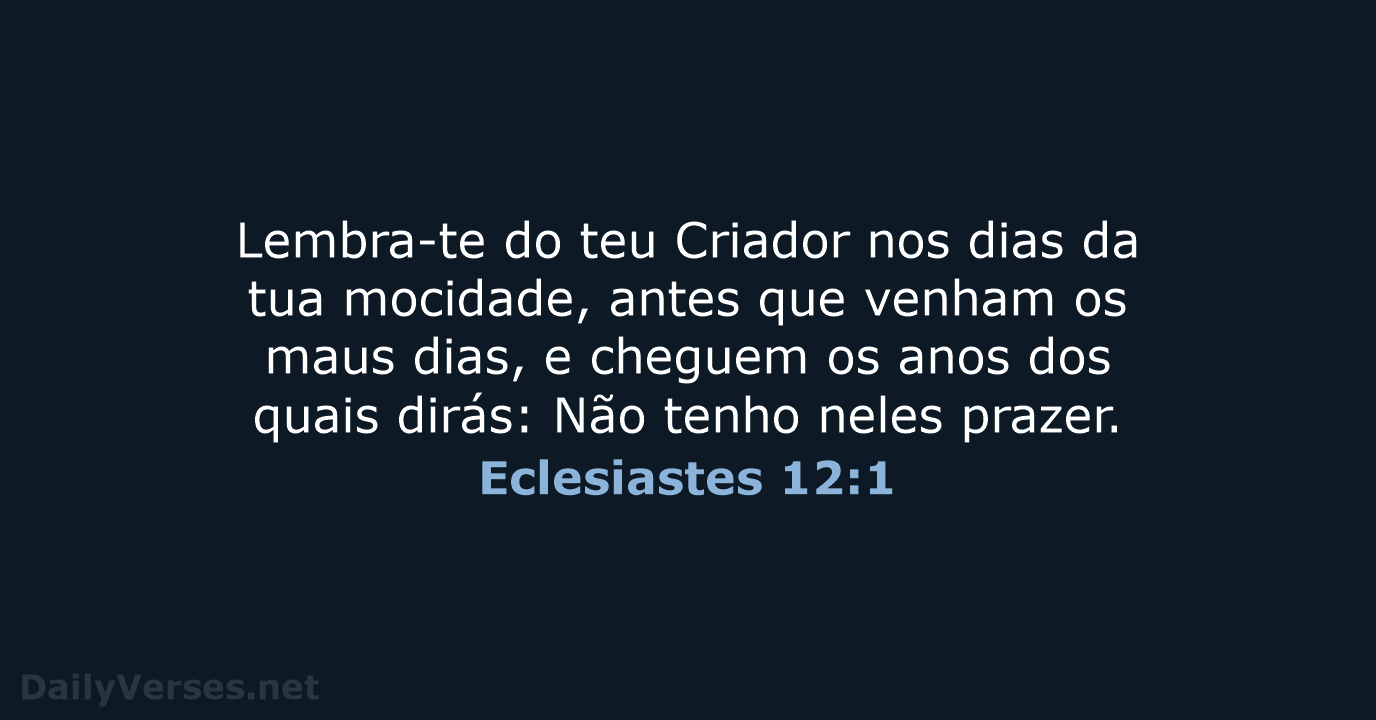 Eclesiastes 12:1 - ARA