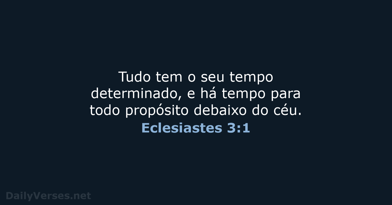 Eclesiastes 3:1 - ARA