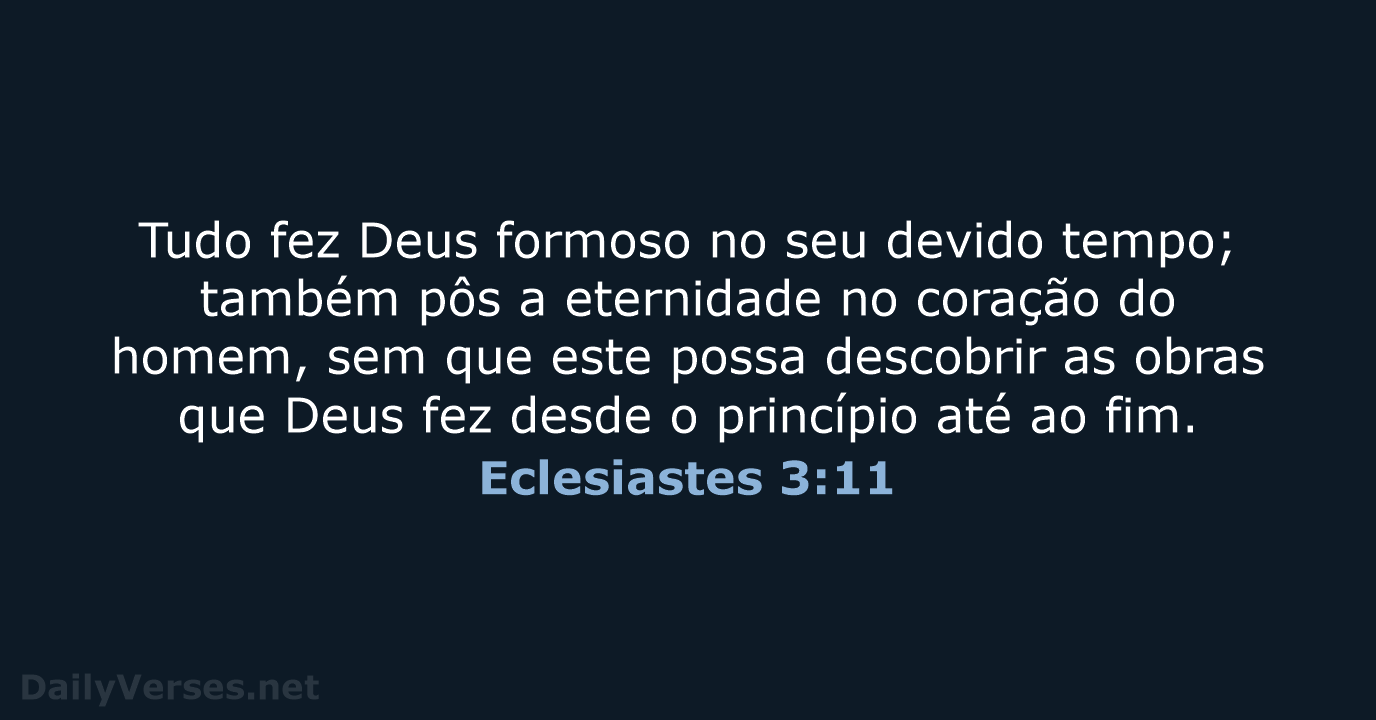 Eclesiastes 3:11 - ARA