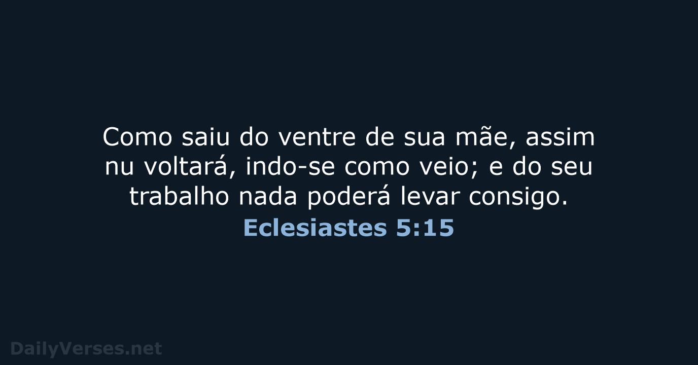 Eclesiastes 5:15 - ARA