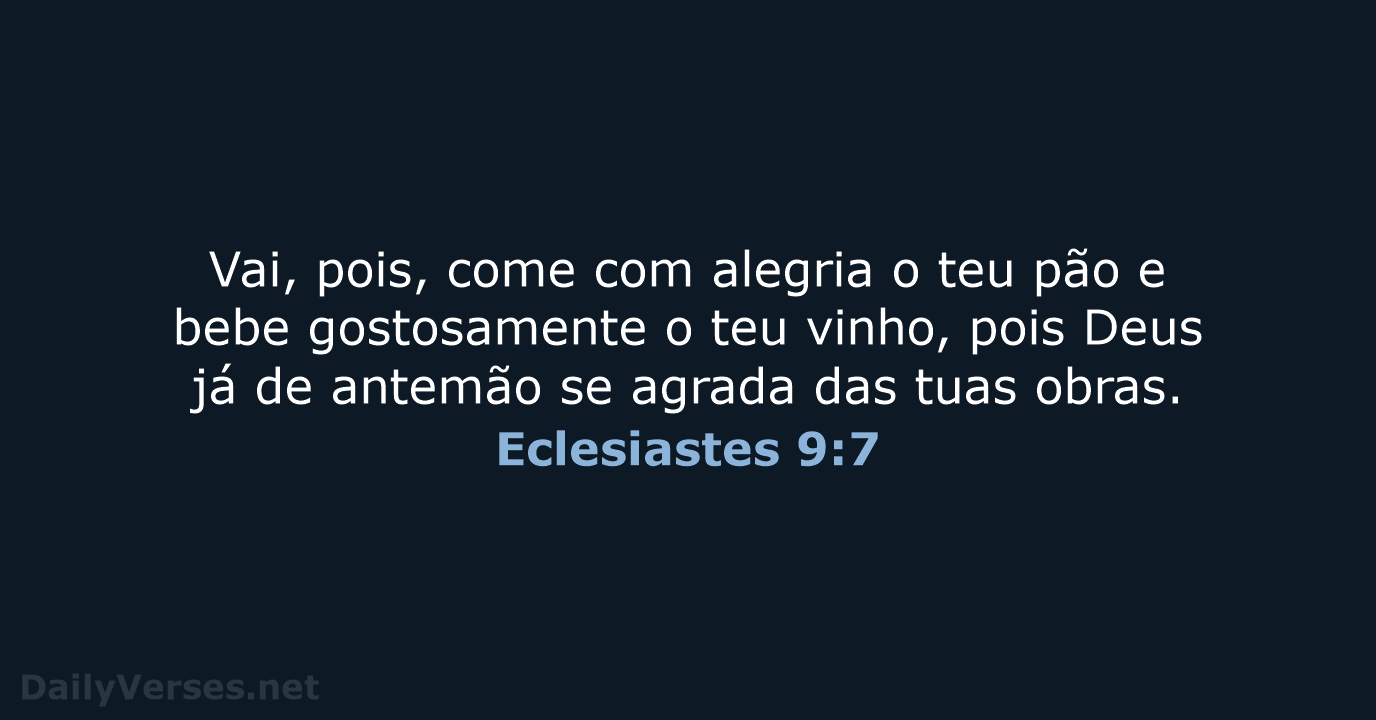 Eclesiastes 9:7 - ARA