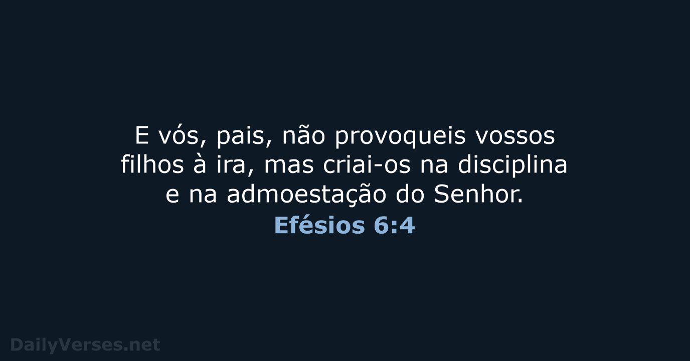 Efésios 6:4 - ARA