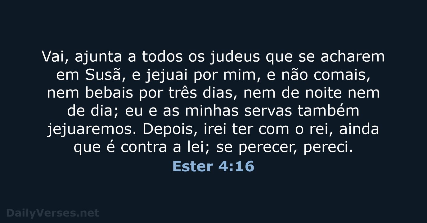 Ester 4:16 - ARA