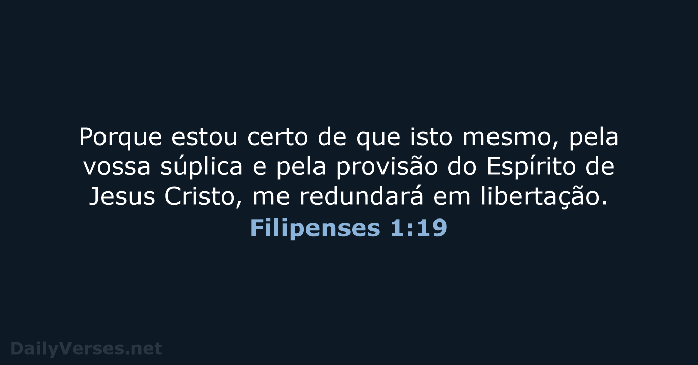 Filipenses 1:19 - ARA