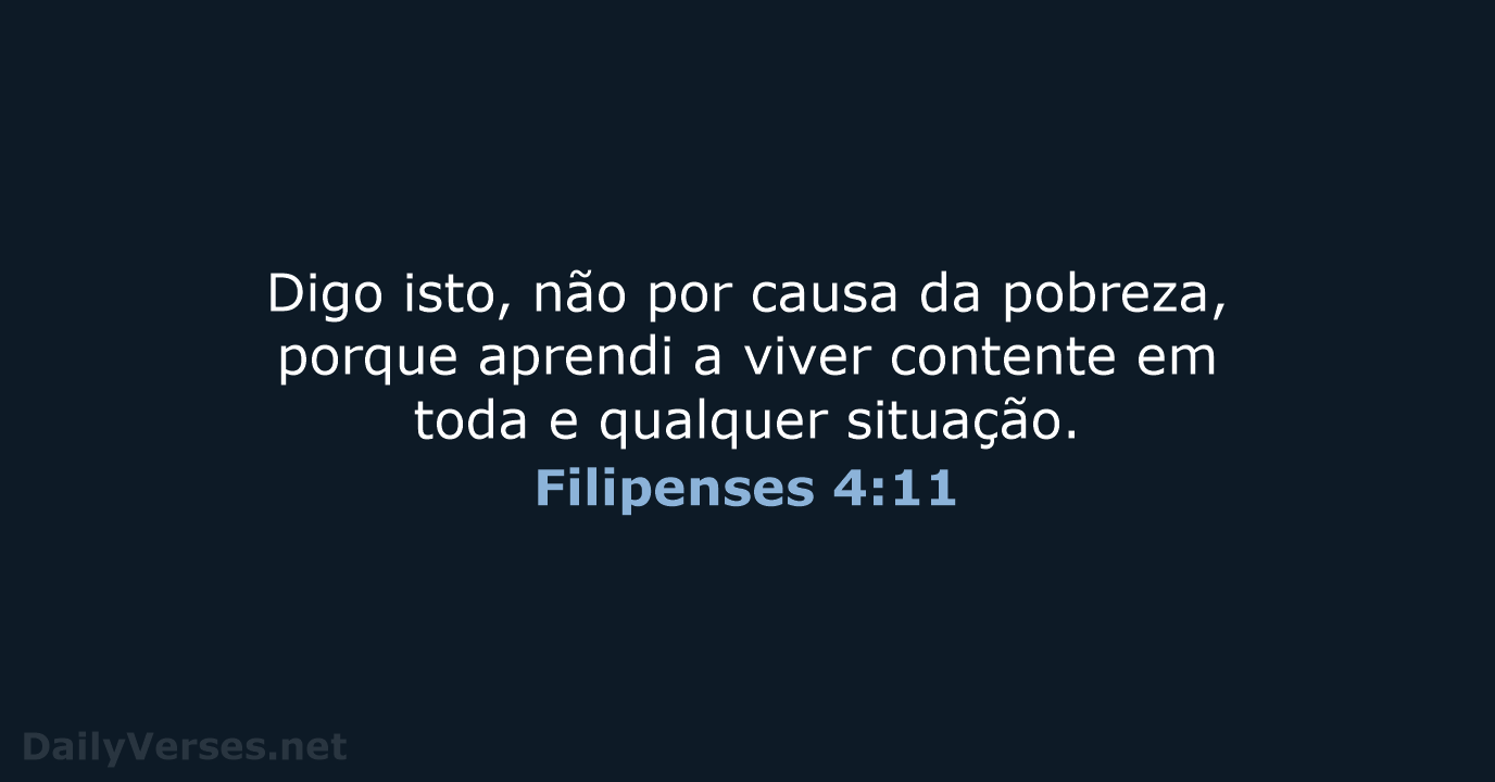 Filipenses 4:11 - ARA