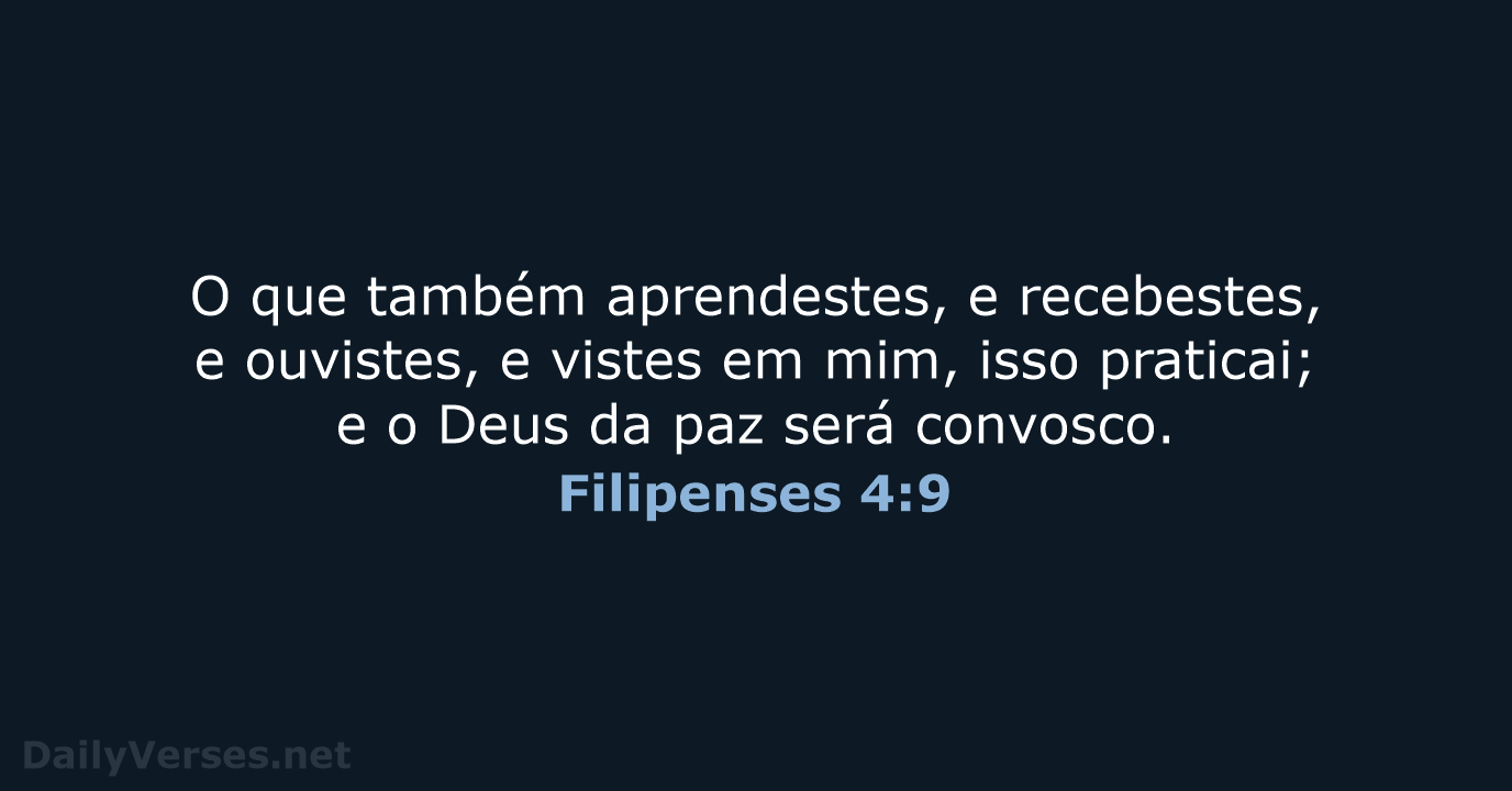 Filipenses 4:9 - ARA