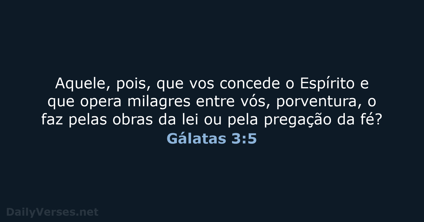 Gálatas 3:5 - ARA