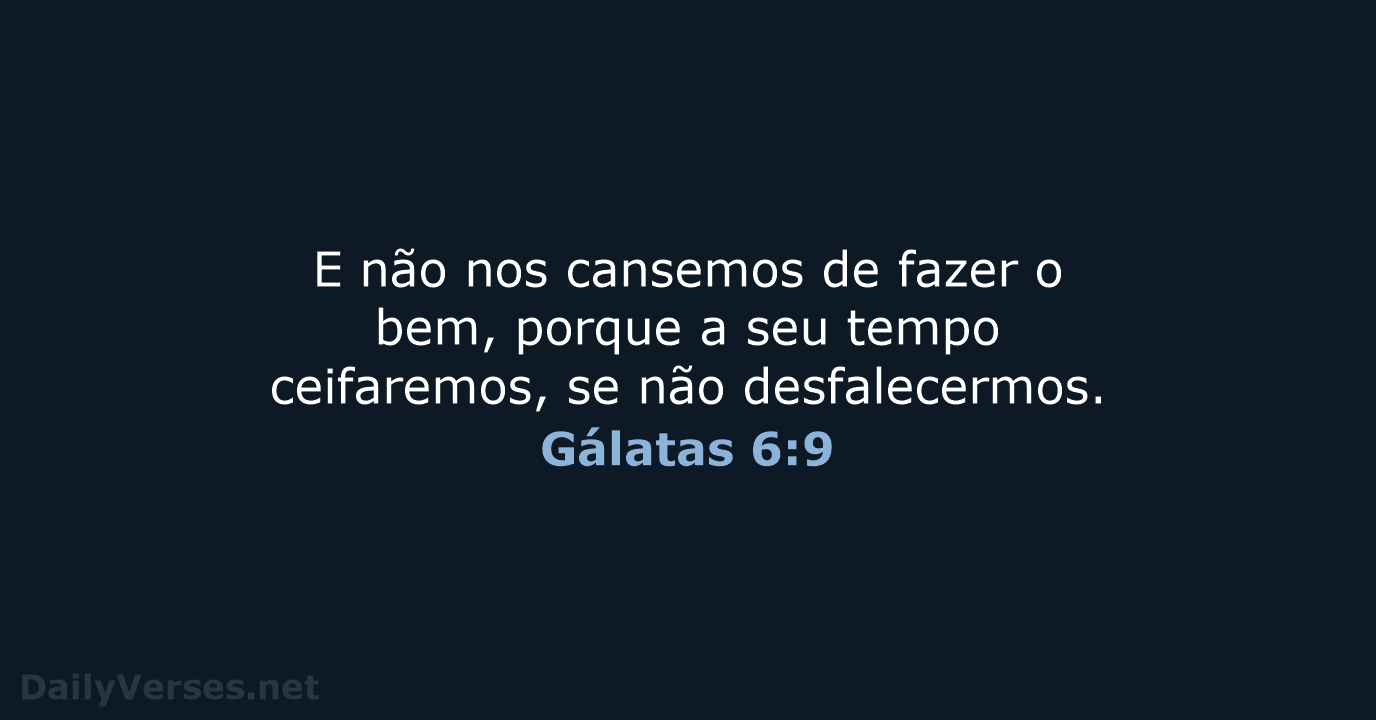 Gálatas 6:9 - ARA