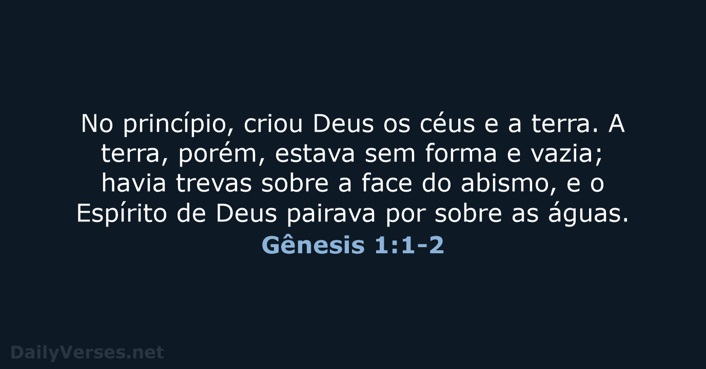 Gênesis 1:1-2 - ARA
