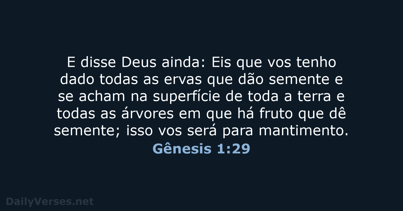 Gênesis 1:29 - ARA