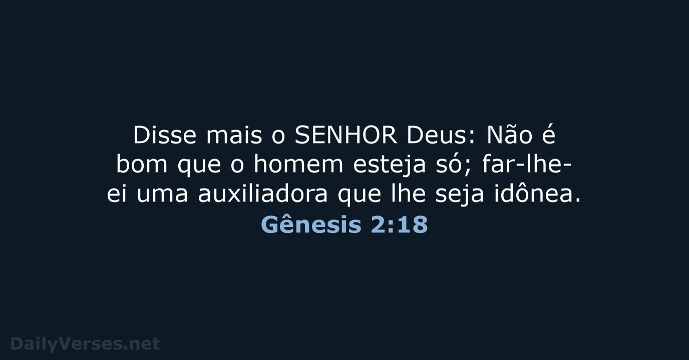 Gênesis 2:18 - ARA