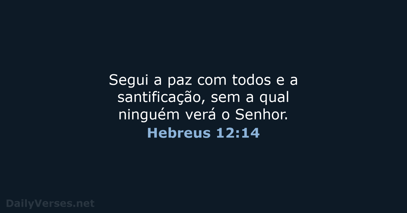 Hebreus 12:14 - ARA
