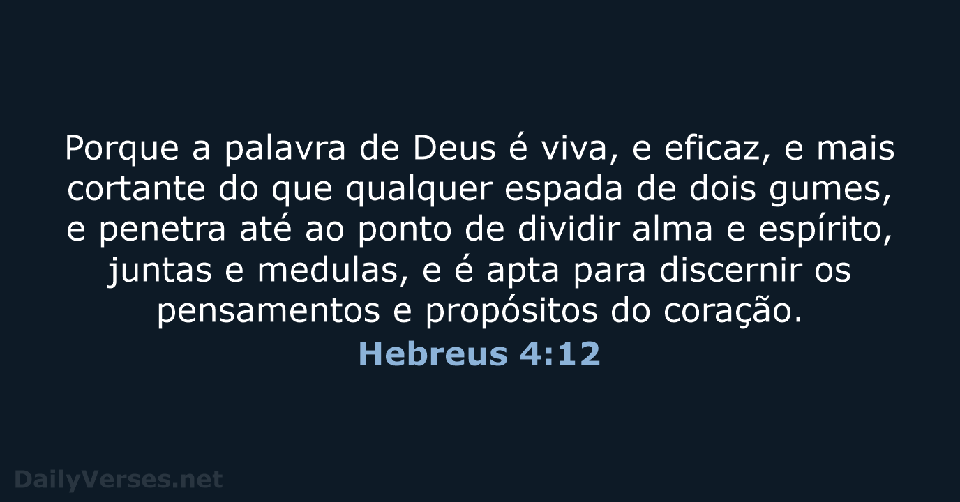 Hebreus 4:12 - ARA