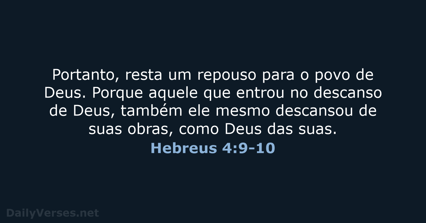 Hebreus 4:9-10 - ARA