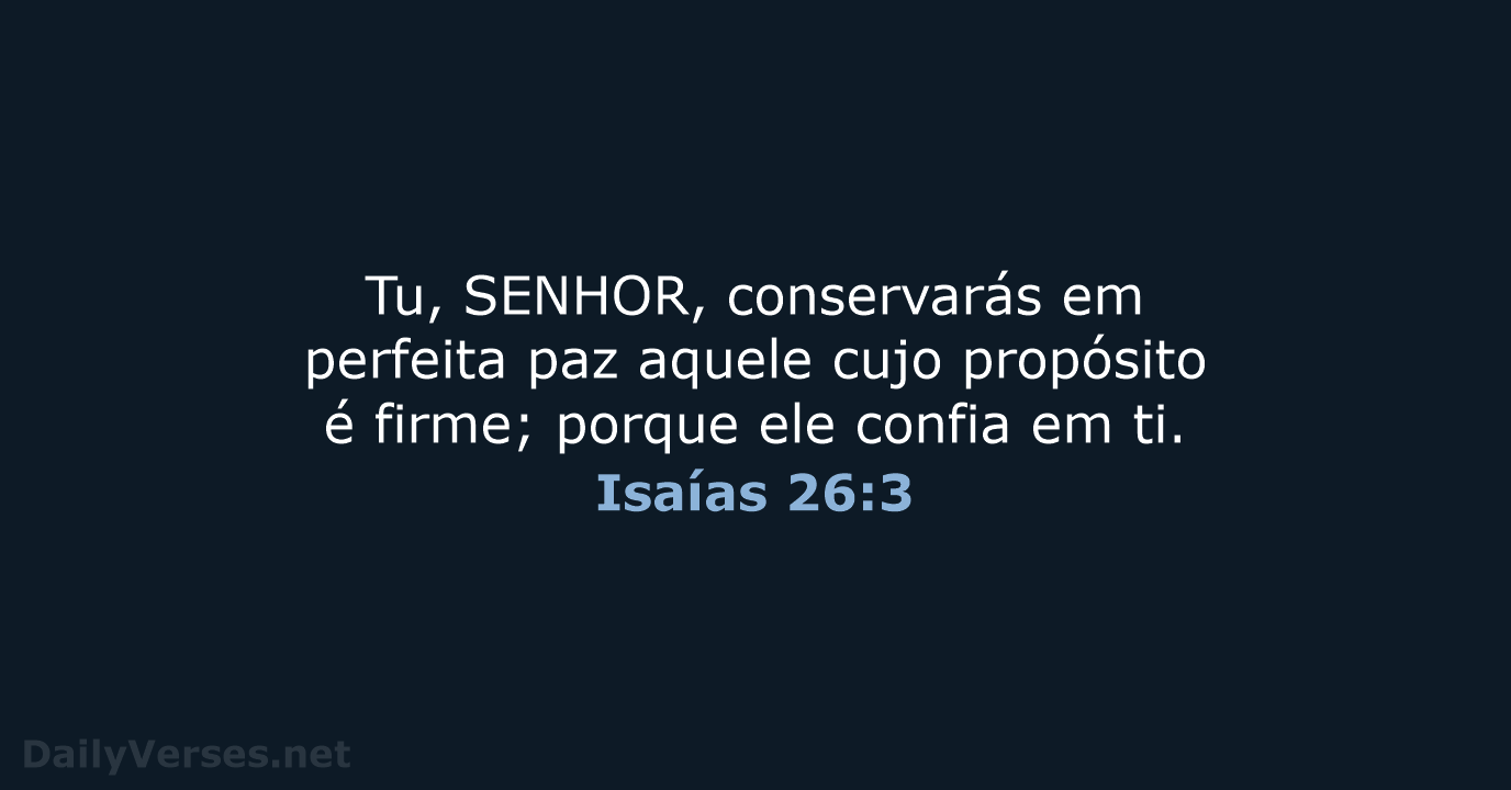 Isaías 26:3 - ARA