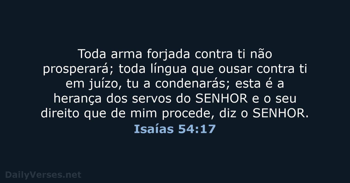 Isaías 54:17 - ARA