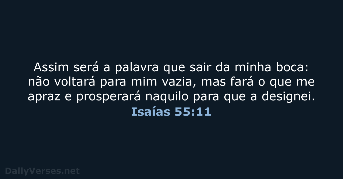 Isaías 55:11 - ARA