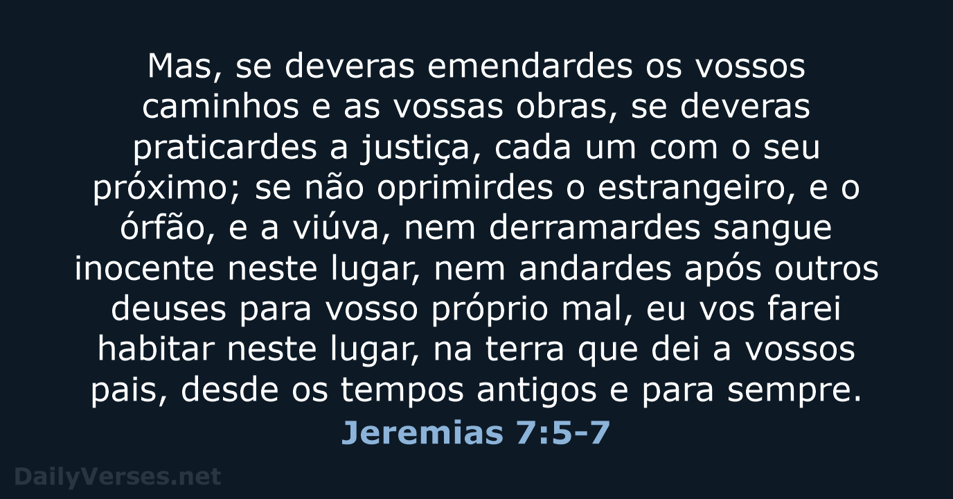 Jeremias 7:5-7 - ARA