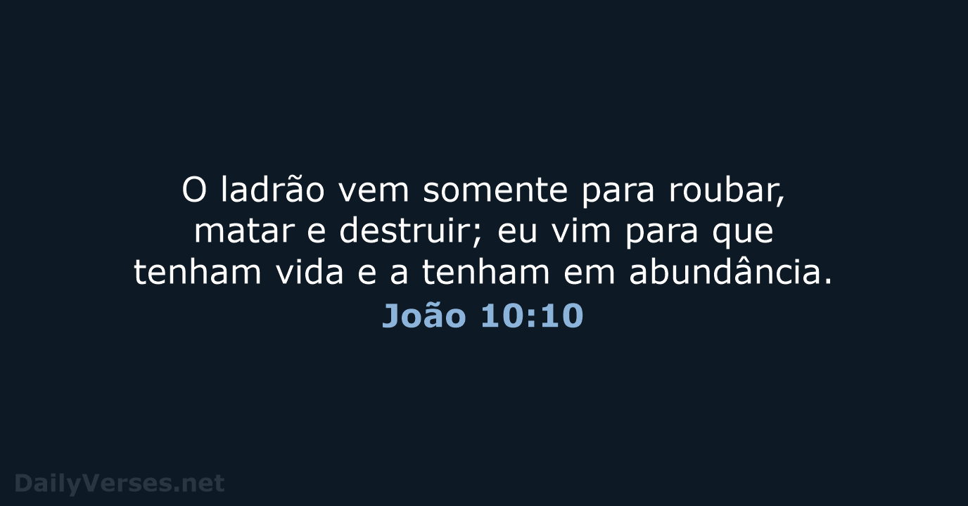 João 10:10 - ARA