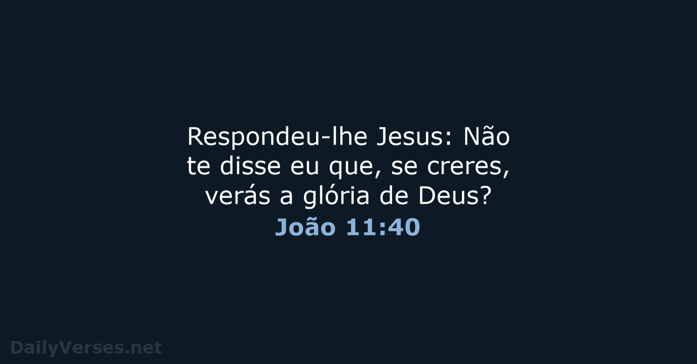 João 11:40 - ARA