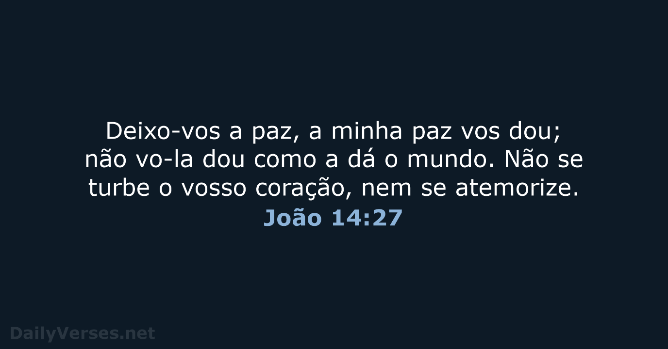 João 14:27 - ARA