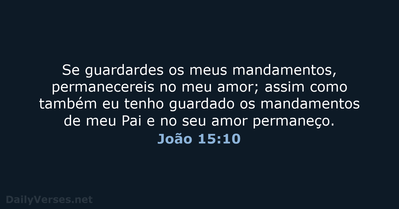 João 15:10 - ARA