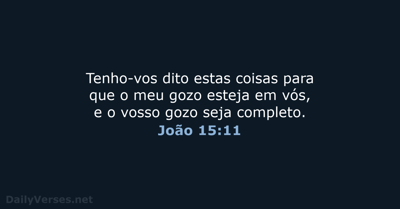 João 15:11 - ARA