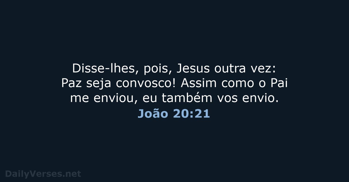 João 20:21 - ARA