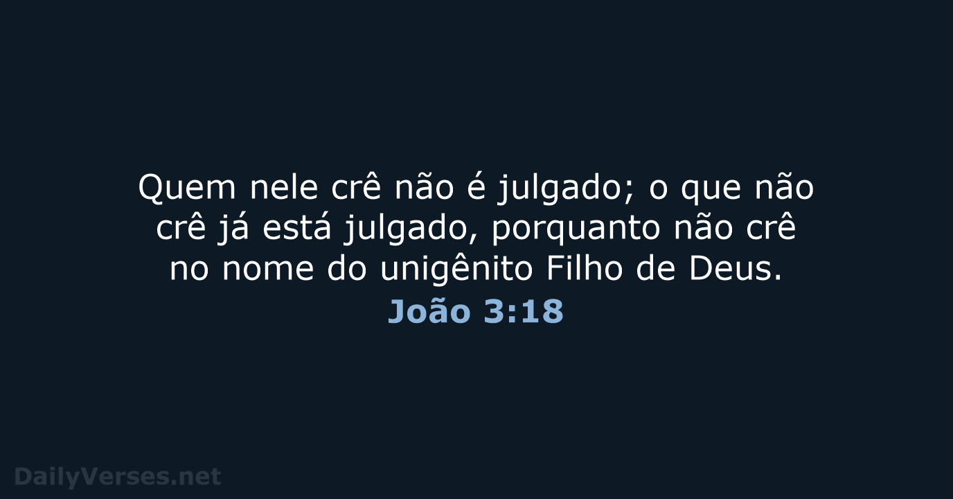 João 3:18 - ARA