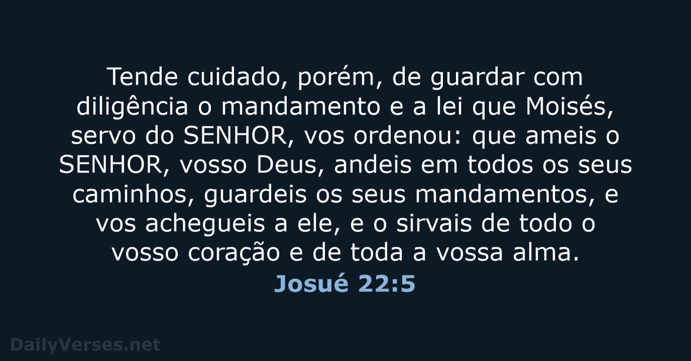 Josué 22:5 - ARA
