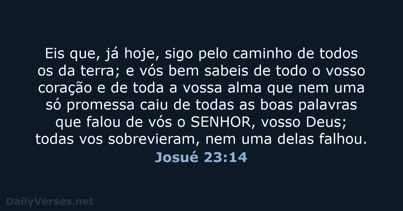 Josué 23:14 - ARA