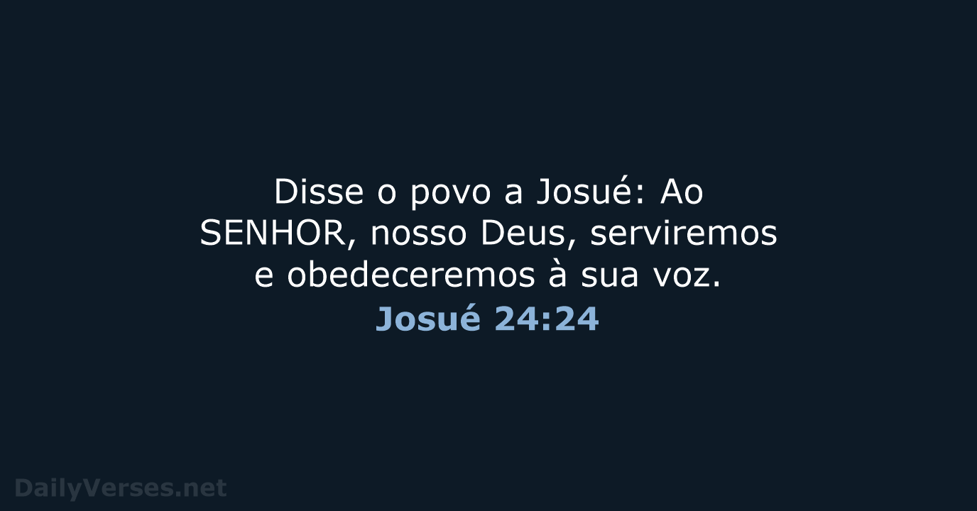 Josué 24:24 - ARA