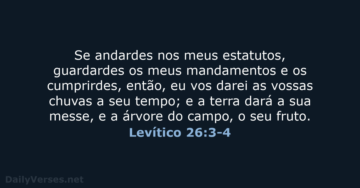 Levítico 26:3-4 - ARA
