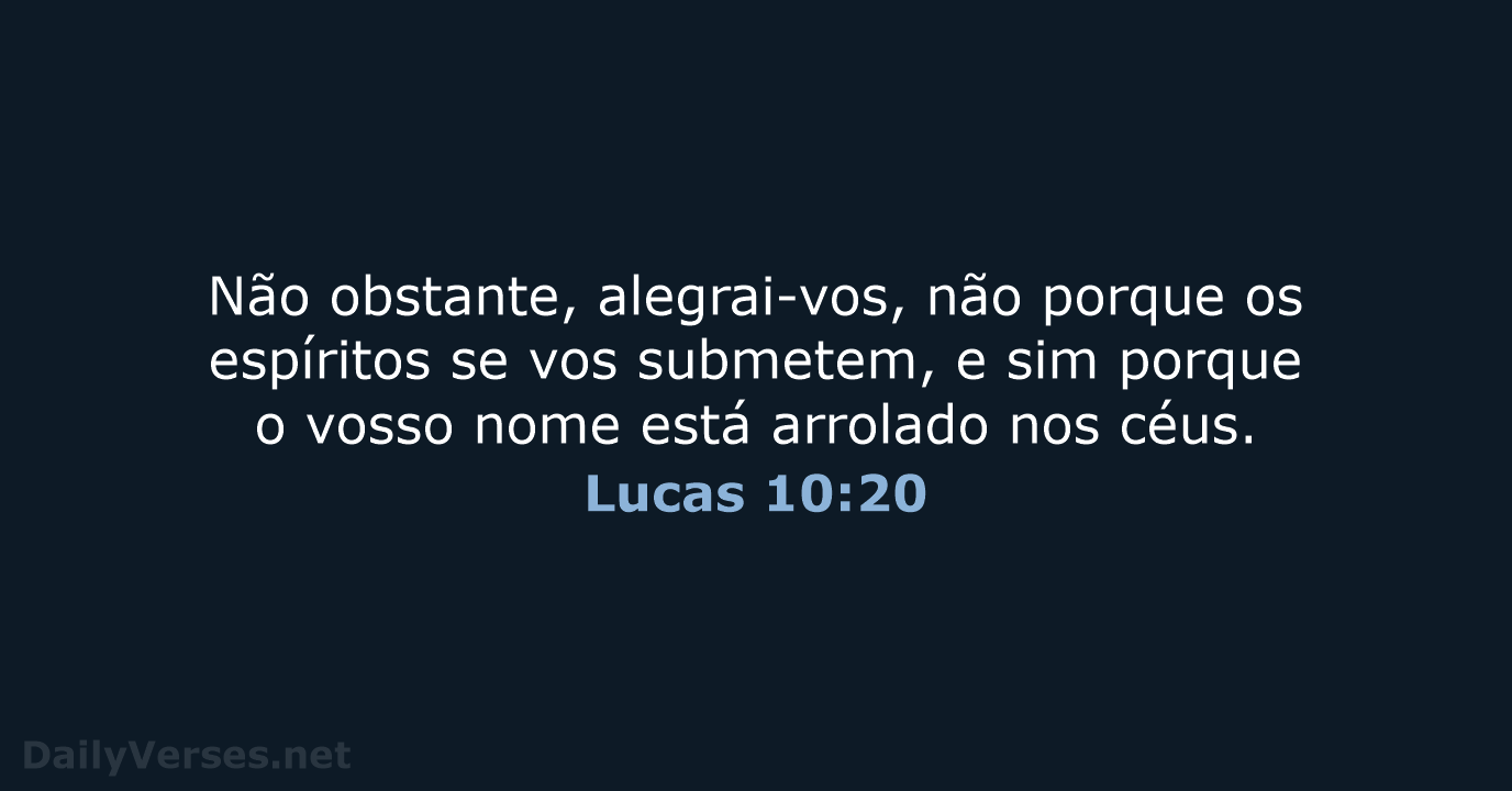 Lucas 10:20 - ARA
