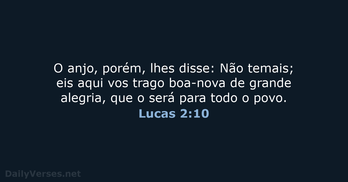 Lucas 2:10 - ARA