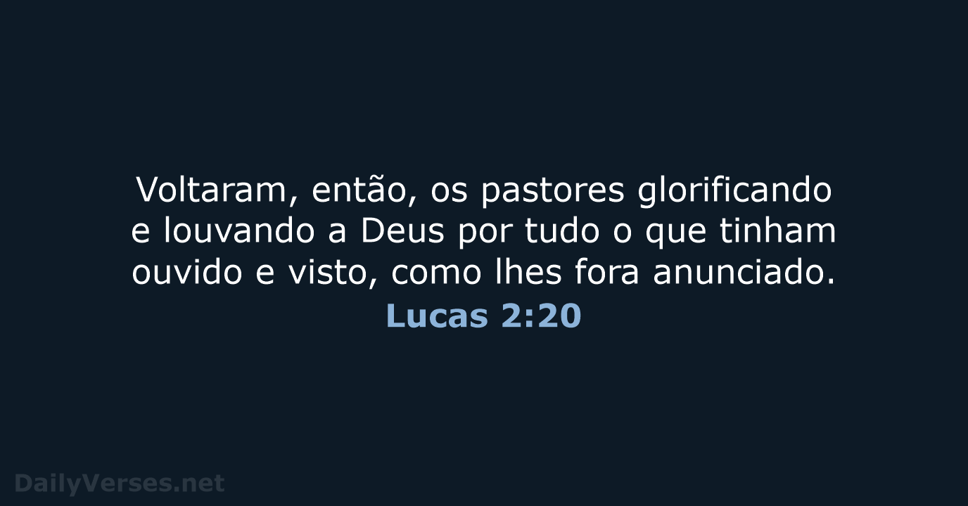 Lucas 2:20 - ARA