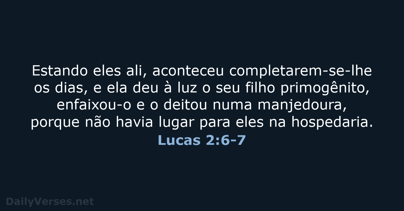 Lucas 2:6-7 - ARA