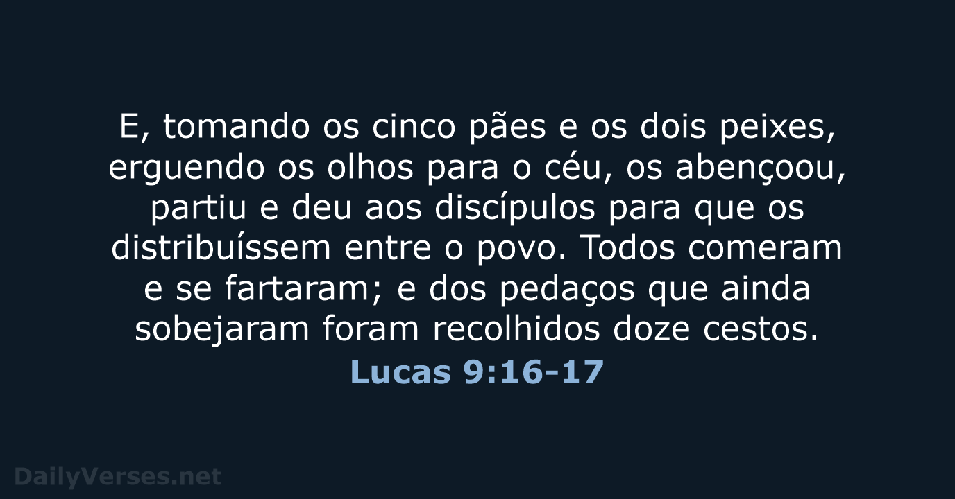 Lucas 9:16-17 - ARA
