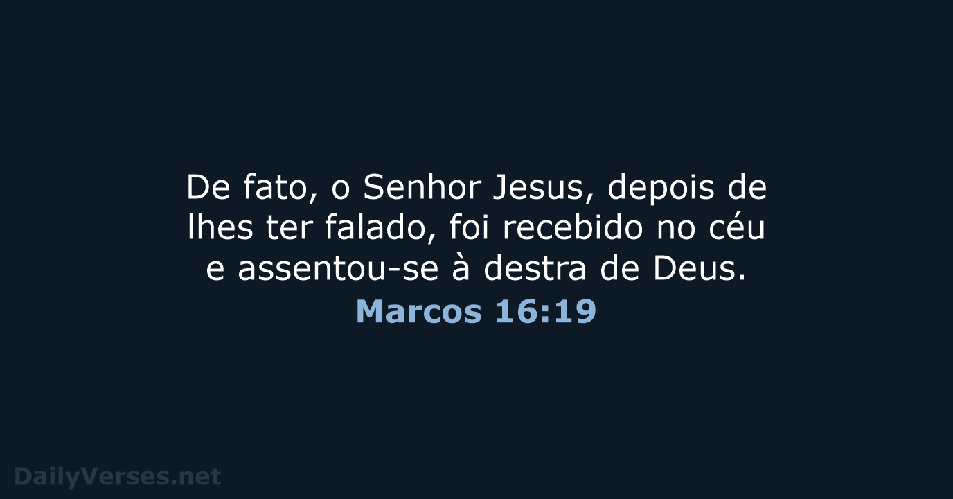 Marcos 16:19 - ARA