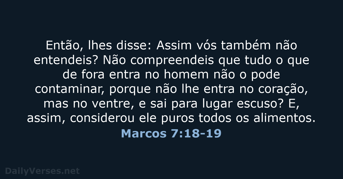 Marcos 7:18-19 - ARA
