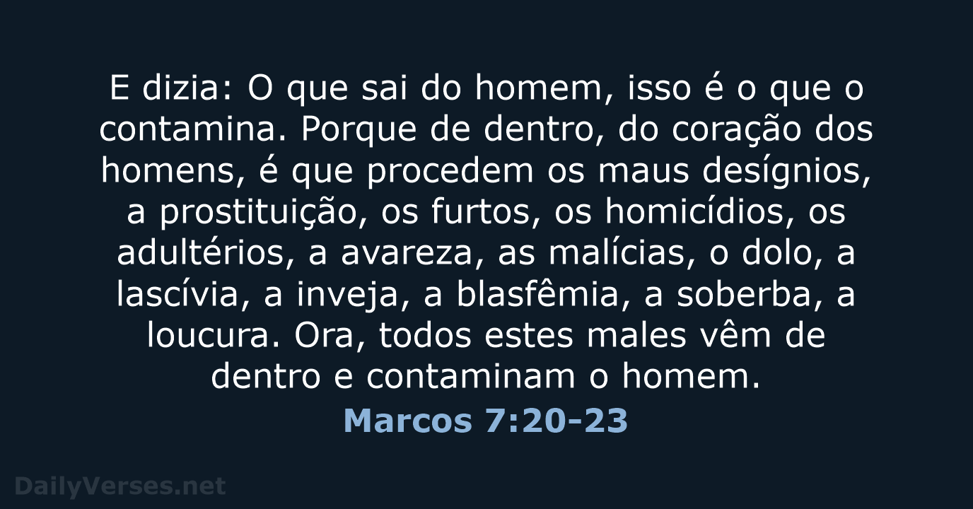 Marcos 7:20-23 - ARA